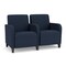 Lesro Siena Lounge Reception 2 Seat Tandem Seating, Black, RF Blueberry Upholstery SN2103 - alternate 1